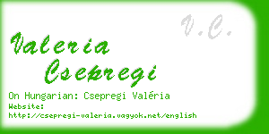 valeria csepregi business card
